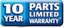 10 Year Parts Limited Warranty