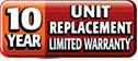 10 Year Unit Replacement Limited Warranty